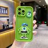 Применимо к чехлу для мобильного телефона iPhone17 зеленый одноглазый монстр Apple 16promax трехмерная мультяшная кукла импортный трендовый чехол