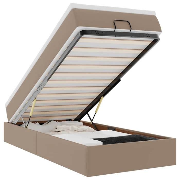 Maison Exclusive - Cadre de lit ottoman et matelas cappuccino 90x200 cm similicuir