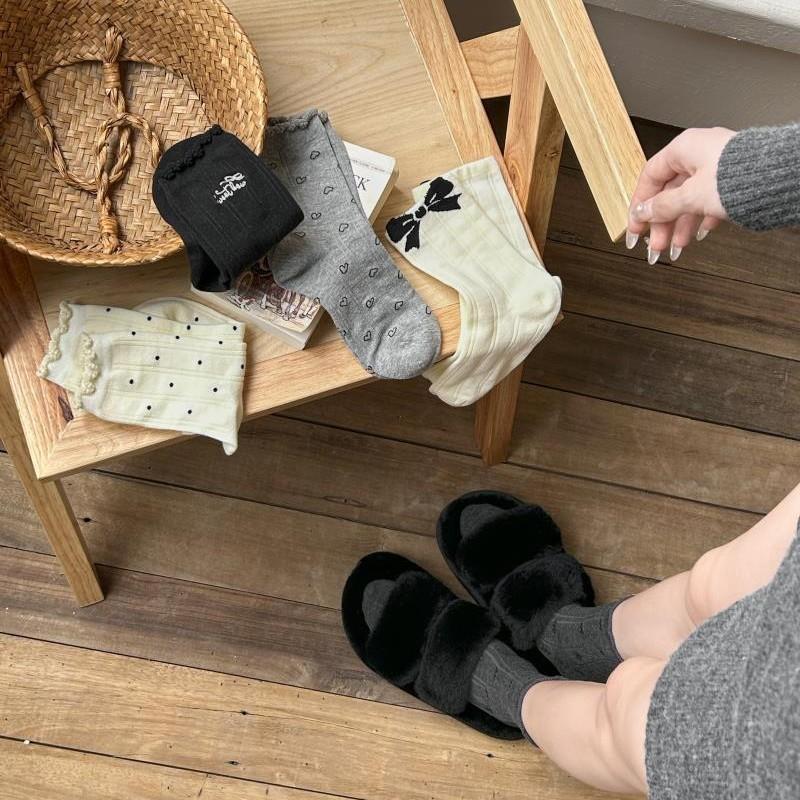 Женские весенне-осенние милые носки-гольфы в горошек с оборкой и бантом, с пузырчатым верхом и балетным ветром