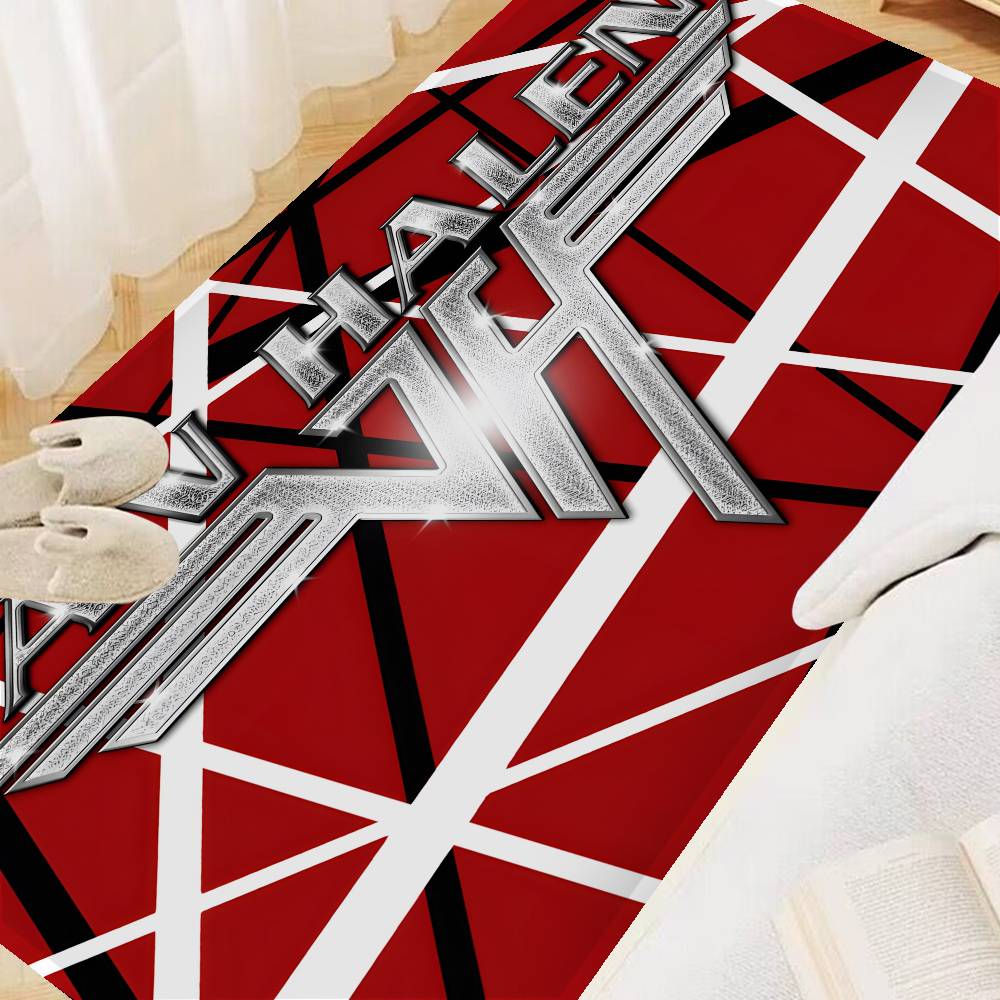 V-Van-Halen Band Door Mat Anti-slip Absorb Water Long Strip Cushion Bedroon Mat Bedside Mats