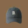 Retro Letter Baseball Hat Letter R Sun Hat Retro Embroidery Baseball Cap  Men