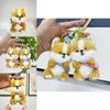 Lovely Corgi Dog Plush Toy Keychain Bag Bright Yellow Cartoon Doll Gift For All Ages