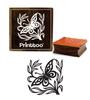 Printtoo Butterfly & Leaf Pattern Square Wooden Rubber Stamp Scrap-booking-2 x 2