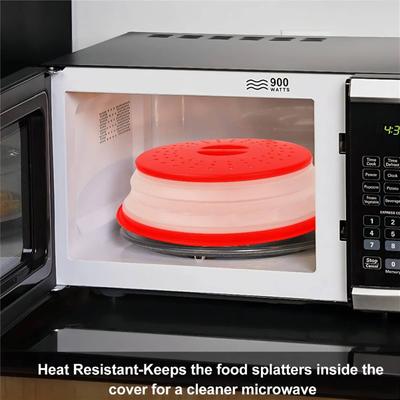 Складная крышка от брызг для микроволновой печи, крышка для защиты от брызг при разогреве пищи, дуршлаг для фруктов, овощей, кухонная крышка для приготовления пищи