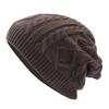 New Single Layer Pleated Pile Pullover Hat for Men and Women Knitted Autumn and Winter Rhombus Ear Protection Warm Woolen Hat