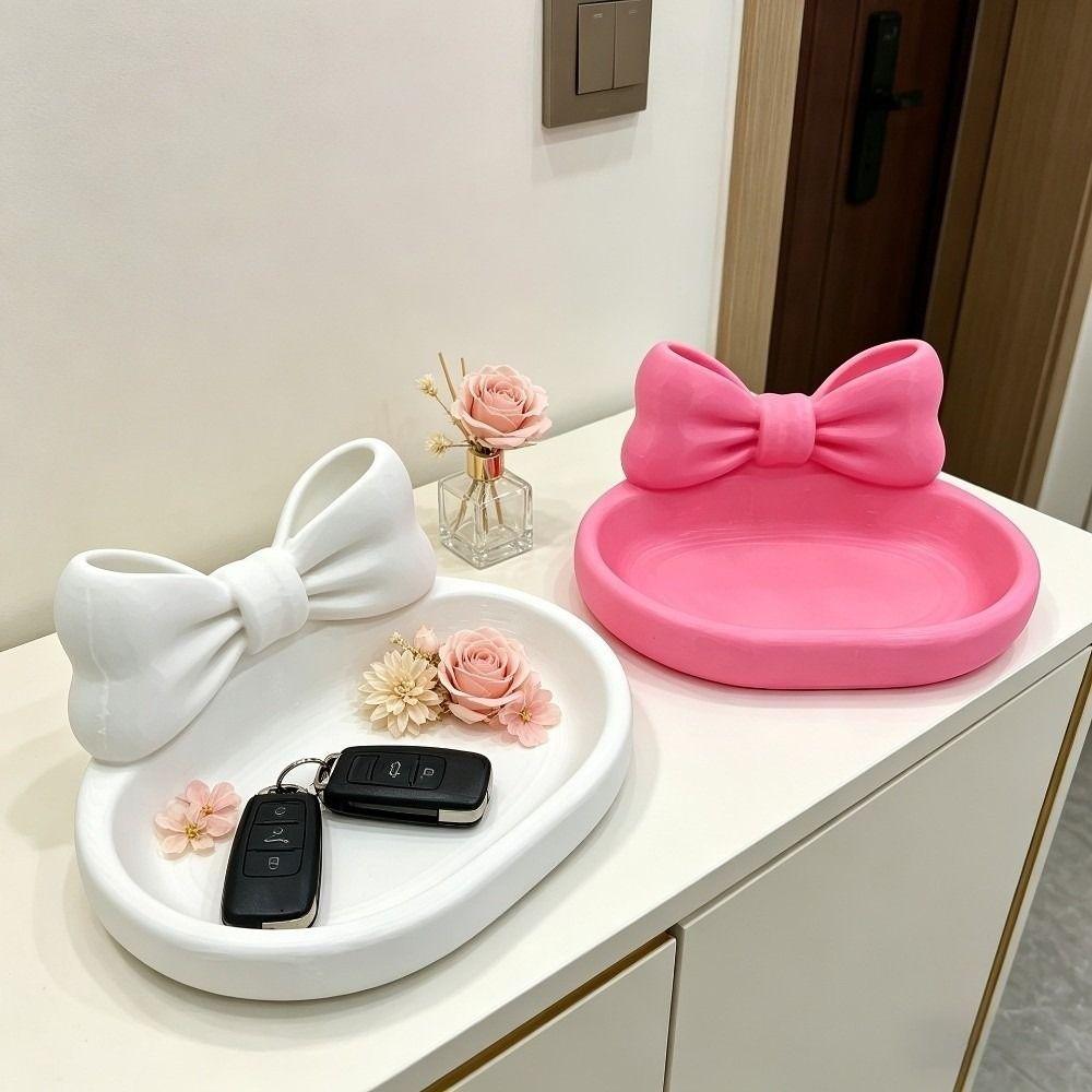 3D Printed Bow Jewelry Tray Love Heart Shell Shape Trinket Dish Ring Holder Dorm