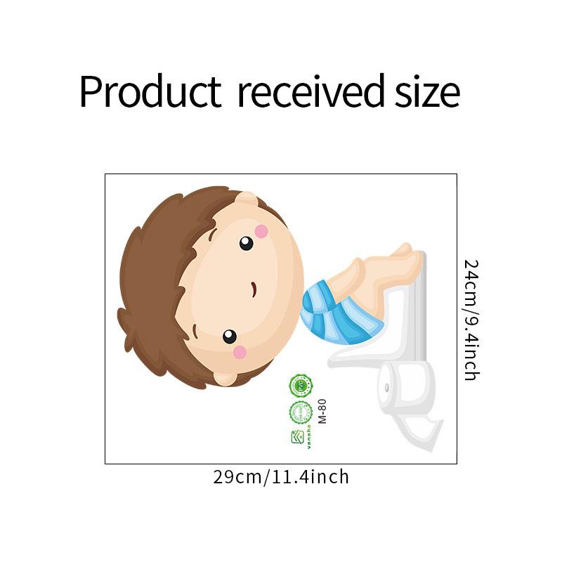 Мультяшная наклейка на сиденье унитаза для приучения к горшку, мальчик, для детского сада, детской комнаты, съемная, самоклеящаяся декаль