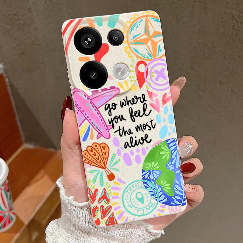 Чехол с мультяшным узором «Огненный шар» для Xiaomi Redmi Note 14 13 Pro 5G 4G 12 11 Funda Xiaomi 14T 13T 11T Pro Силиконовый чехол с текстурой кожи