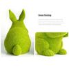 Статуэтка пасхального кролика, зеленая стайная скульптура кролика, маленькая реалистичная статуэтка кролика, центральный элемент стола для весеннего сада, внутреннего дворика, домашнего декора