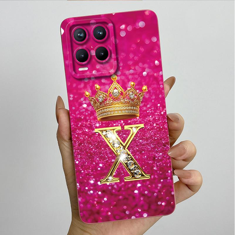 Для Realme 8 Pro RMX3085 RMX3081 Модный чехол для пары с инициалами для Realme8 8Pro 4G Мягкий силиконовый защитный чехол