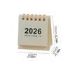 Month Date Display 2026 Mini Desk Calendar Coil Binding Monthly Planner  Daily Planning