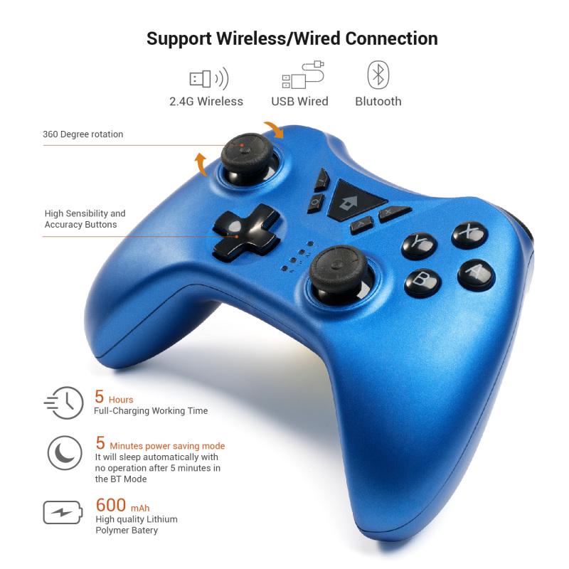 Беспроводной геймпад TSW05, совместимый с переключателем PS4 PS3 PC Android TV Box Bluetooth-соединение