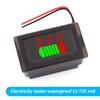 Stlxy voltmeter waterproof car battery level indicator 12V-72V lithium battery capacity meter tester red blue display tester