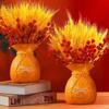 Natural Ikebana Dried Flower Bouquet: Pine Cones, Barley Flowers, Wheat Ear Decoration for Ceremony & New Home