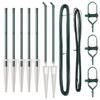 Fence Posts with Drive in Sleeve 7 Pcs Green