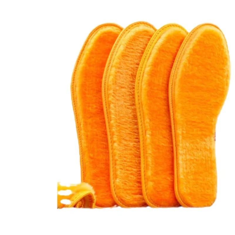 Одна пара зимних флисовых толстых теплых плюшевых стелек для мужчин и женщин, холодостойкие, дышащие, дезодорирующие, согревающие ноги