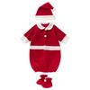 Cream De Coco Santa All Fleece Hat and Booties Christmas Set for Made In Sizes Two-Way (Christmas Version) 3-Piece Newborns, Japan, 50-70cm