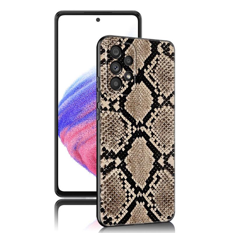 Sexy Python Snake Skin Case For Samsung A13 A22 A24 A32 A23 A25 A34 A35 A52S A53 A54 A55 A73 5G A12 A14 A15 A31 A33 A50 A51 A72