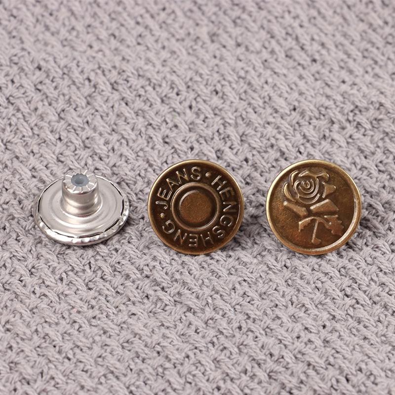 17Mm Jeans Snap Fastener Sewing-Free Button With Screw Pants Change Waist Size