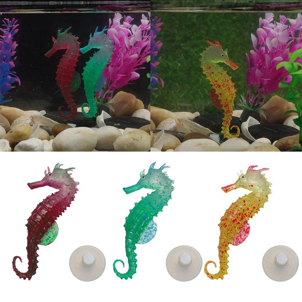 Aquatic Fish Tank Toy Pet Products Silicone Seahorse Ornaments Aquarium Decoration