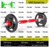 Adjustable Rubberized Barbell Set with Plates