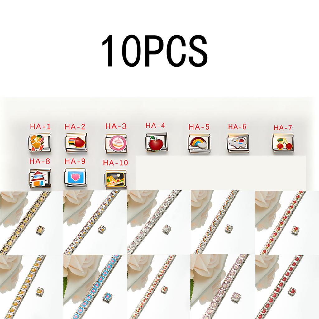 10 шт. Горячий креативный сращивающийся браслет своими руками, мужской браслет из нержавеющей стали, женский браслет, модный браслет