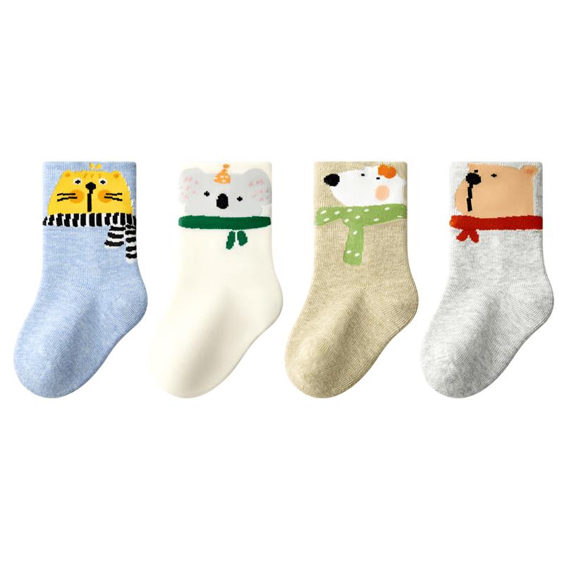 Beibi Soft Cotton Mid-Calf Baby Socks