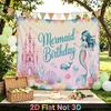 Party Backdrop Birthday Castle Mermaid Photo Booth Background Front Door Decor