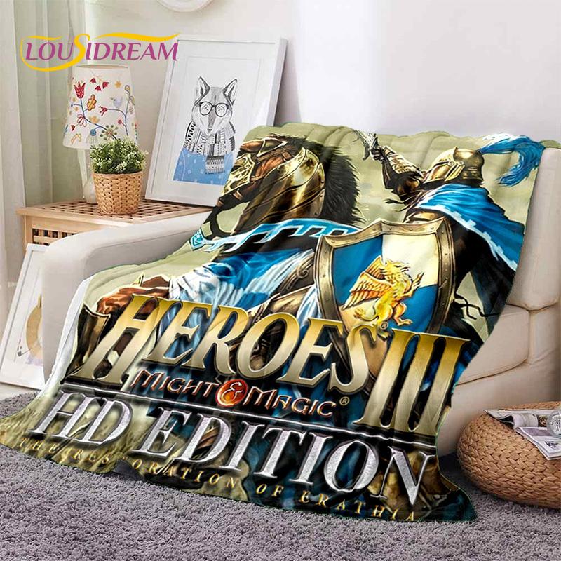 HD Heroes of Might and Magic Retro Game Soft Flannel Blanket,Throw Blanket Comfortable Blanket for Picnic Beds Sofa Home Bedroom