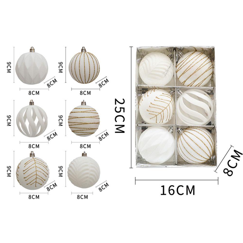 Hanging Decor Perfect for Bridal Shower Party 6PCS Christmas Ball Ornaments