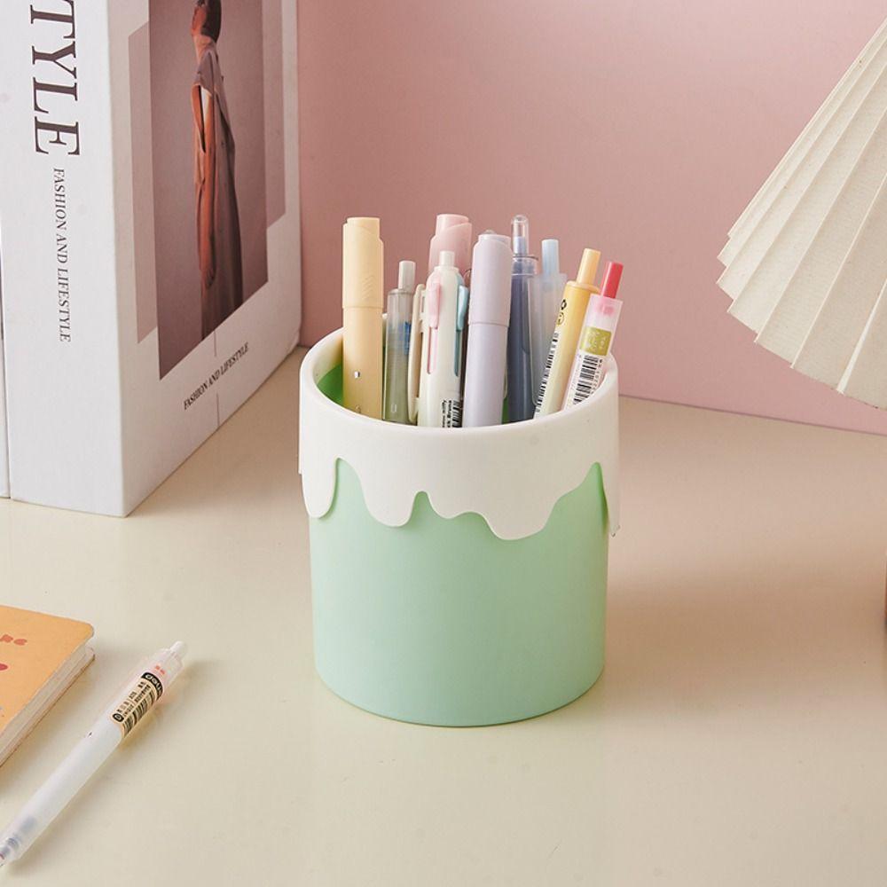 Plastic Pencil Storage Box Interesting Stationery Organizer Snail Pen Holder Desktop Decor