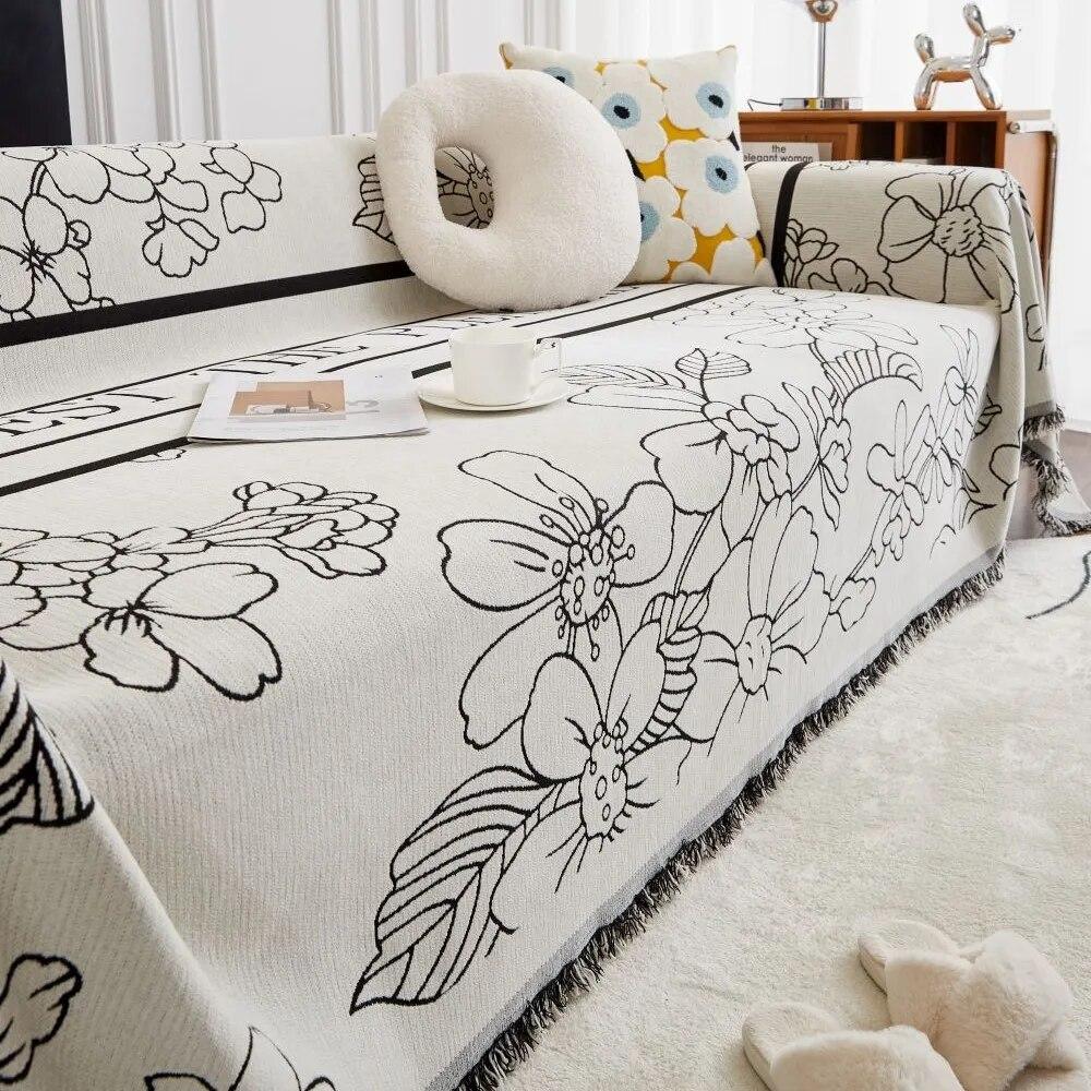 Чехол для дивана с цветочным принтом, одеяла, большое одеяло для кемпинга, пикника, отдыха, пляжное полотенце, дорожный коврик, коврик для дивана