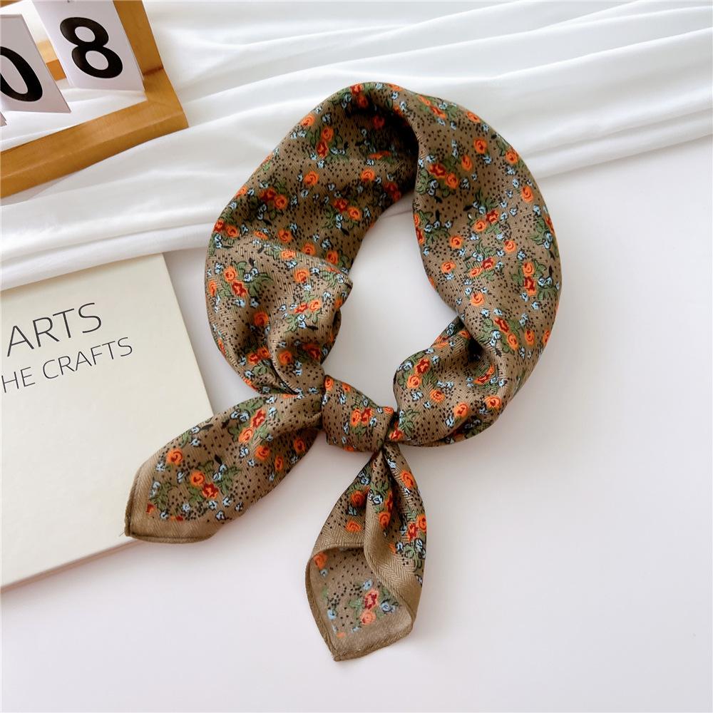 Маленький квадратный шарф из хлопка и льна, шелковый шарф, женский, весна и осень, новый стиль, художественный и универсальный, модный, темпераментный шарф-повязка на голову