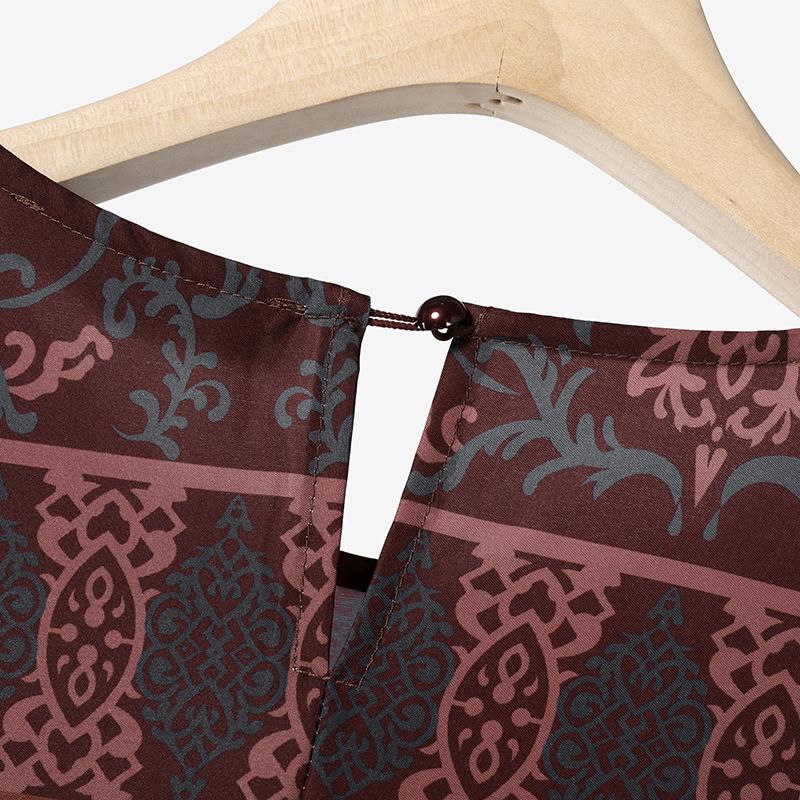 ZANZEA Женское повседневное мусульманское длинное платье с круглым вырезом и длинным рукавом