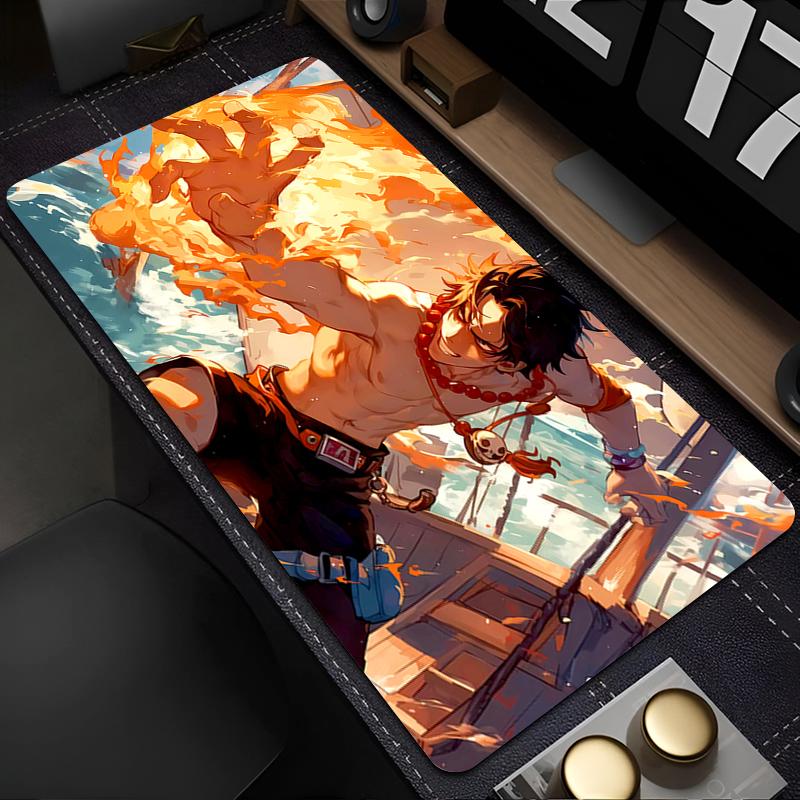 Anime Mouse Pad  one piece Ace Gaming Large Dywan Gamer Keyboard Pad Extended Desk Mat Table Carpet Mousepad For Computer