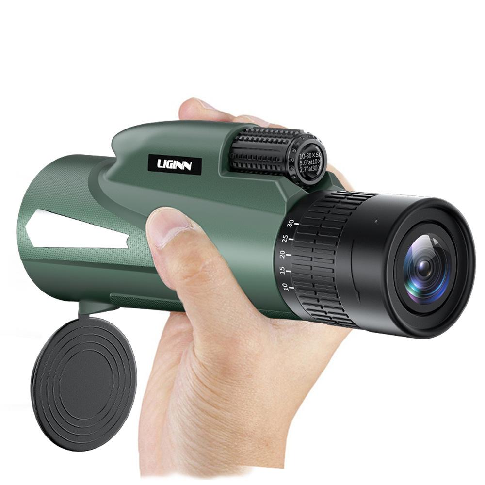 Factory Direct Supply Monocular Telescope 10-30X50 Continuous Zoom HD Outdoor Mobile Phone Camera Telescope