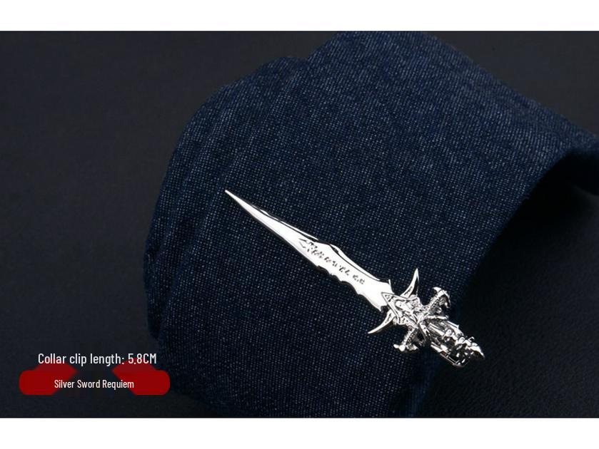 Мужской серебряный зажим для галстука: Элегантный бизнес-аксессуар