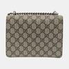 [Pre-Owned] Dionysus Textured Tiger Head Spur Buckle Logo Print Canvas And Suede Chain Shoulder Bag - Very Good #DK75W
