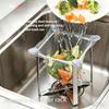 Stainless Steel Trash Bag Stand Foldable Garbage Bag Rack Garbage Bag Holder  Kitchen Countertop