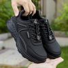 Autumn and Winter Mother, Elderly, Leather Shoes, Waterproof Middle-aged and Elderly Father, Non-slip Soft Sole, Casual Walking Sports Walking Shoes