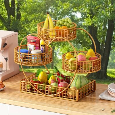 Корзина для фруктов в форме сердца, трехслойная, для установки на столешницу, подходит для демонстрации хлеба, закусок, фруктов, кексов, конфет и т. д.