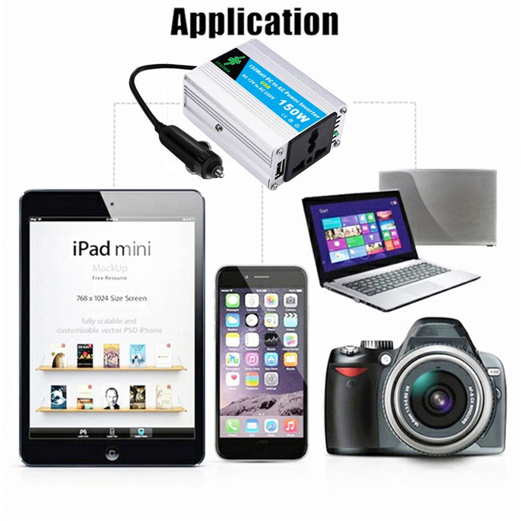 12 В - 220 В 150 Вт 200 Вт автономный высокочастотный корректирующий волновой автомобильный инвертор