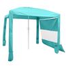 Beach Cabana, 2.4 x 2.4 m Beach Canopy with Side Wall, UPF 50+ Protection Easy Setup Cabana Tent with Sand Pockets, Adjustable Height Portable Shade