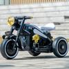 Children's Electric Motorcycle Tricycles Dual Drive Children's Car with Remote Control Bluetooth Music LED Light