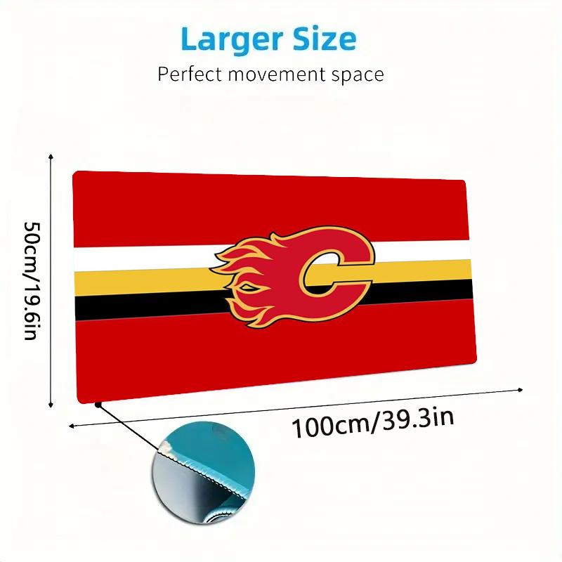 Calgary Flames Color Mouse Pad Large Gaming Table Cushion Non-slip Laptop Tablet Big Mousepad XXL Mat Mini PC Playmat With Lock edge