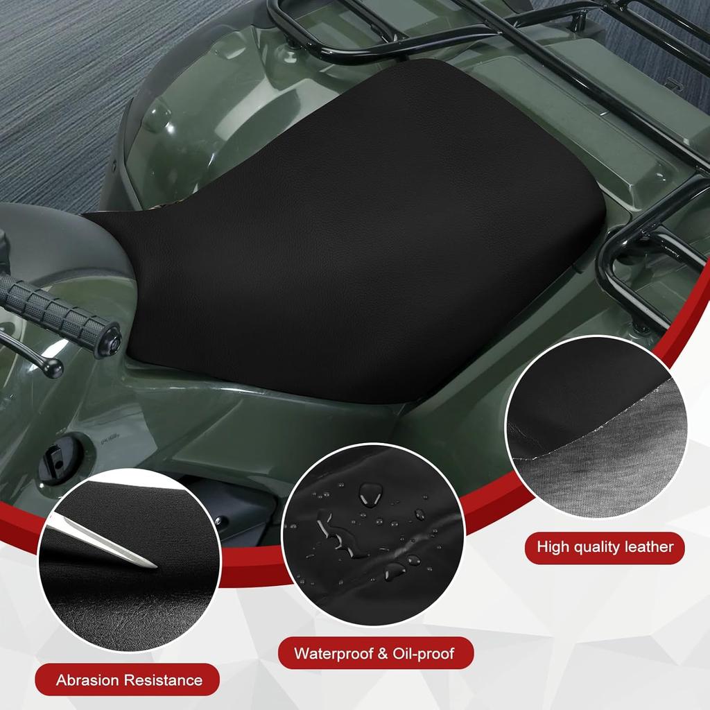 Micro Fiber Leather Seat Cover Replacement For 2000-2006 Honda TRX350 Rancher And 2004-2006 Honda TRX400 Rancher ATV Seat Accessories Black