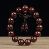 Zambia Blood Sandalwood Gold Star Bead Bracelet - High Density Straight Grain Prayer Beads