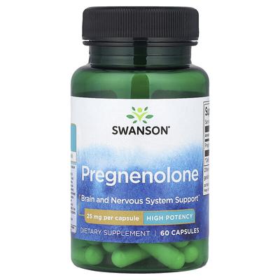 Pregnenolone, High Potency, 25 Mg, 60 Capsules