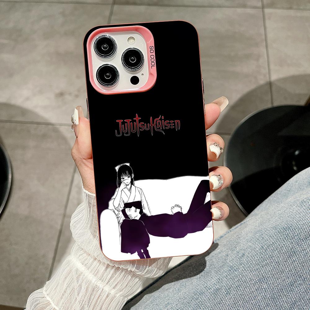 JJK Utahime Iori Pink Translucent Mobile Phone Case for iPhone 17 16 15 14 13 12 11 X XR XS Air Pro Max Plus Colorful Cover