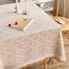 Cotton Linen Tablecloth Rustic Farmhouse Square Tablecloths Burlap Table Covers with Tassel for Kitchen Dinning Picnic Wedding